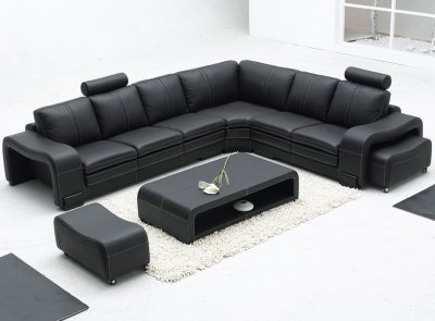 Ottoman Coffee Table on Modern Sectional Sofa W Ottoman   Coffee Table At Furniture Depot