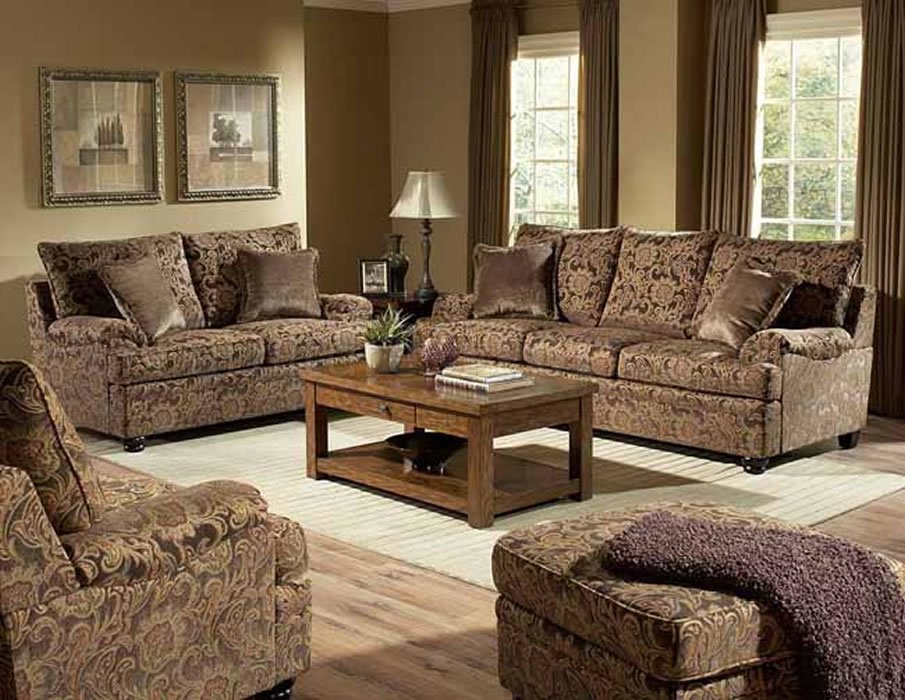 floral fabric living room furniture