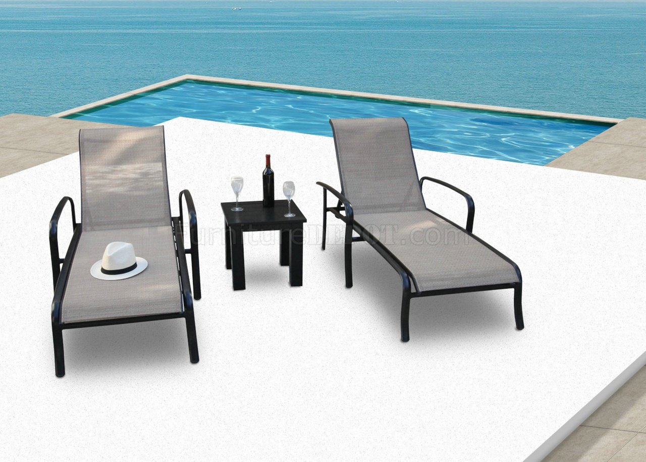 Lizy Outdoor Chaise Lounge Set 3Pc in Java by Bellini