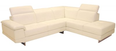 Cream Leather Sofa on Cream  Black Or Pebble Full Leather Modern Sectional Sofa At Furniture