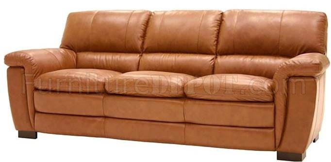modern cognac leather sofa