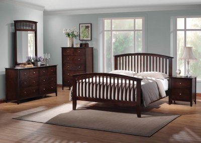 Queen  Sets Furniture on Transitional 5pc Bedroom Set W Queen Size Bed At Furniture Depot