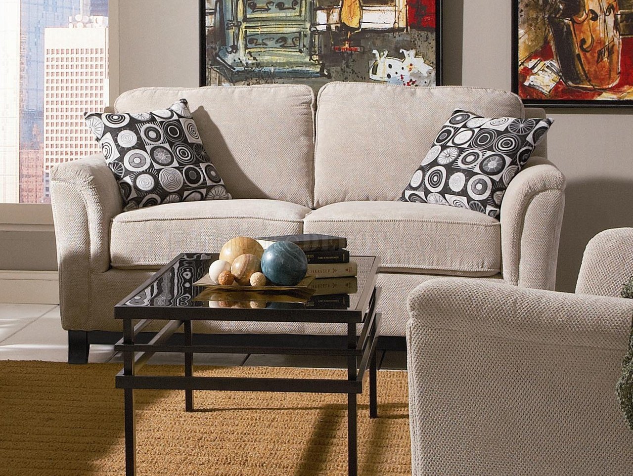 beige living room sofa
