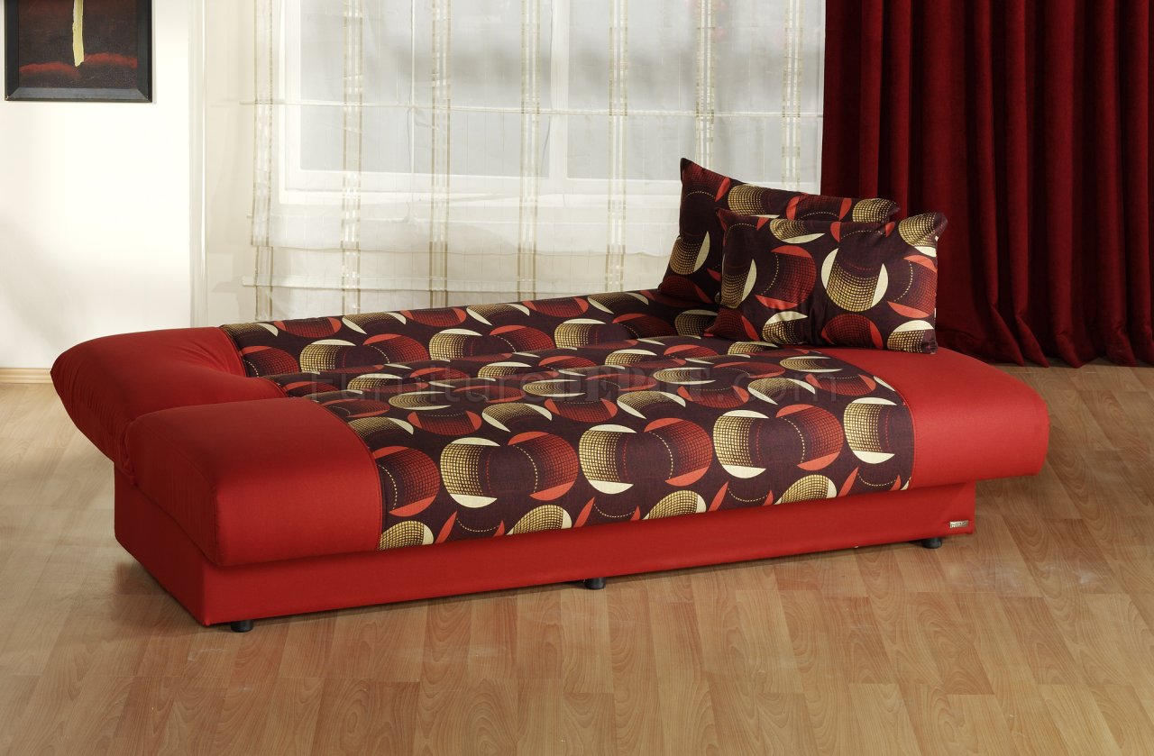 contemporary red sofa bed