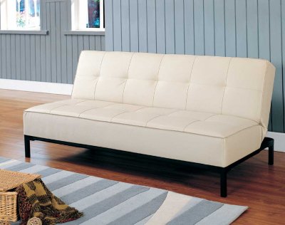 Cream Leather Sofa on Cream Vinyl Leather Moden Elegant Sofa Bed Convertible At Furniture