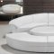 2276 Circle Sectional Sofa in White Bonded Leather by VIG
