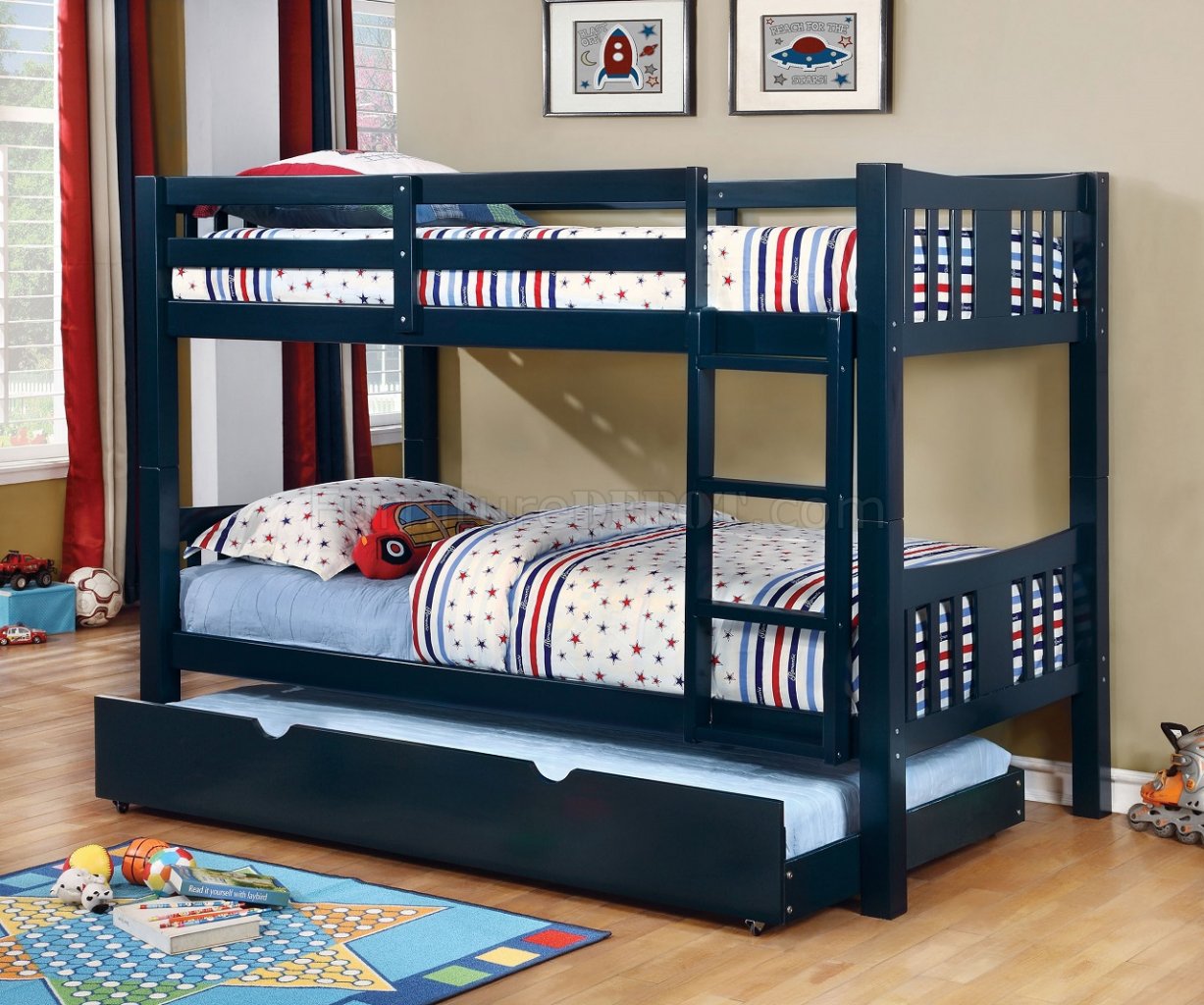 Cameron Cm Bk929bl Bunk Bed In Blue W Options