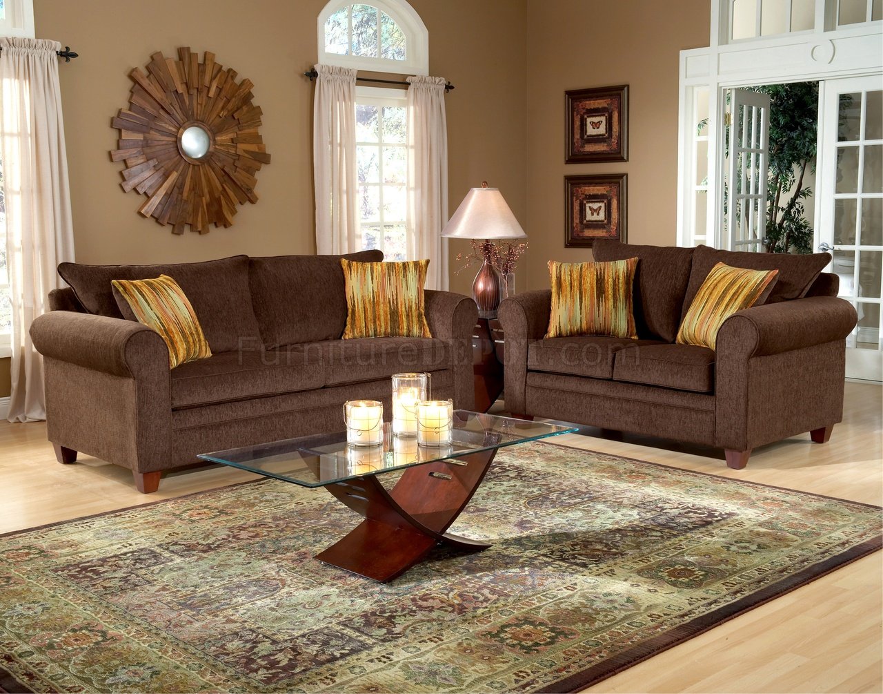 chocolate sofa living room