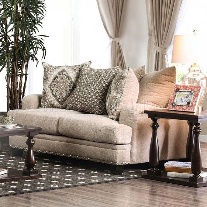 Jaylinn Sofa Sm3074 In Light Brown Chenille Fabric Woptions