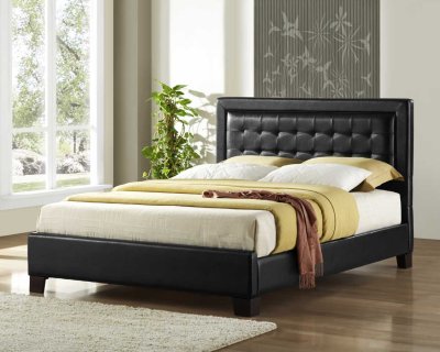 Headboard Platform  on Cast Contemporary Platform Bed W Tufted Headboard At Furniture Depot