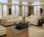 Butter Bonded Leather Modern Sofa & Loveseat Set w/Options