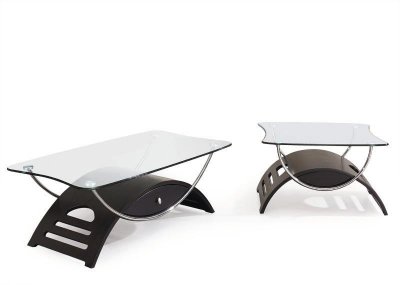  Moon Table on Coffee Table With Black Half Moon Shape Base At Furniture Depot