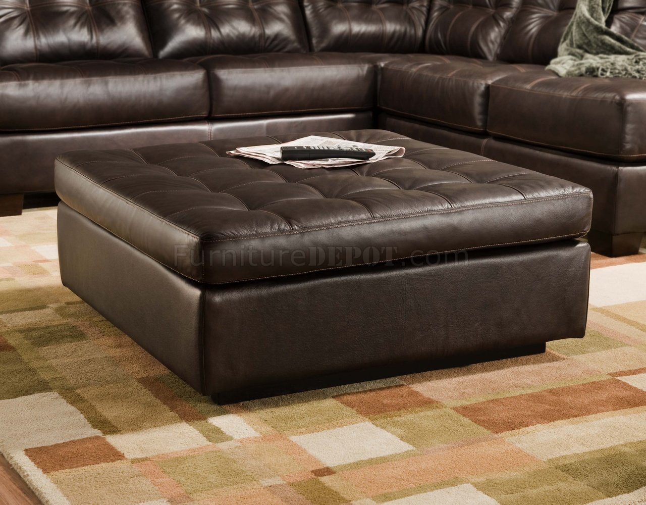 cadence top grain leather sofa