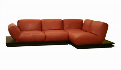 Modern Side Table on Modern Leather Sectional Sofa With Extendable Side Tables At Furniture