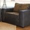 Fabric & Leather Modern Living Room Sofa & Large Chair Set