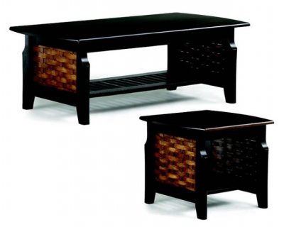 Rattan Coffee Table on Wooden Coffee Table In Java Finish At Furniture Depot