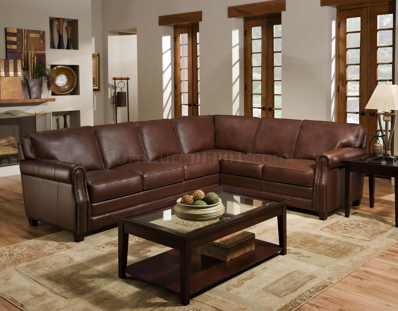 top grain italian leather sectional sofa