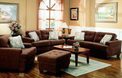 Armless Living Room Chairs on Terry Cloth Stylish Living Room W Button Tufted Seats   Furniture Clue