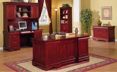 Office Depot Office Chair on Deep Cherry Classic Office Desk W Storage Drawers