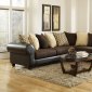 4510 Sectional Sofa in Brown Microfiber & Bi Cast