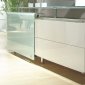 Ema Buffet in High Gloss White w/Glass Top by Whiteline Imports