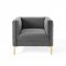 Resonate Accent Chair in Charcoal Velvet by Modway