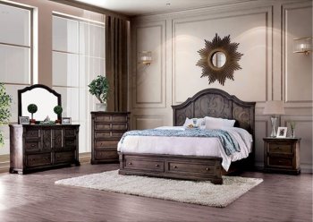 Amadora Bedroom CM7533 in Walnut w/Options [FABS-CM7533-Amadora]