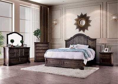 Amadora Bedroom CM7533 in Walnut w/Options