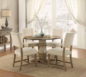 Veltry Dining Set 5Pc 5328-45RD Weathered by Homelegance [HEDS-5328-45RD Veltry]