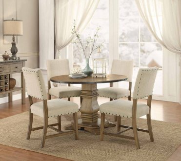 Veltry Dining Set 5Pc 5328-45RD Weathered by Homelegance