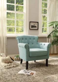 Barlowe Accent Chair 1193F3S in Blue Fabric by Homelegance