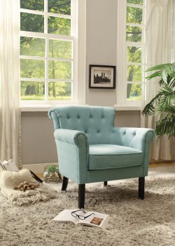 Barlowe Accent Chair 1193F3S in Blue Fabric by Homelegance [HECC-1193F3S Barlowe]