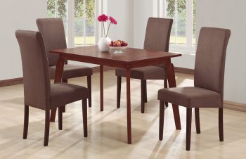 Cherry Finish Sleek Contemporary 5Pc Dinette Set [HLDS-D800-A]