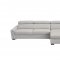 Sacha Sectional Sofa Bed in Light Grey Full Leather by VIG