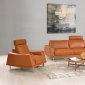 531 Sofa in Orange Leather by ESF w/Options