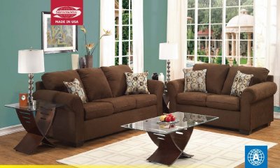 Chocolate Microfiber Fabric Zuri 50395 Sofa w/Options by Acme