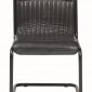 Chambler 122192 Set 4 of Dining Chairs in Black Leatherette