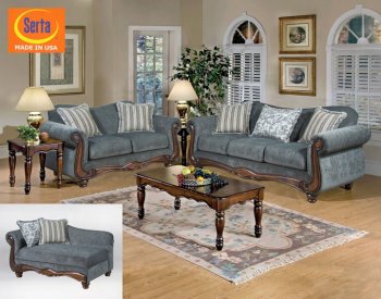 50320 Olysseus Gray/Tanglewood & Brown Fabric Sofa by Acme [AMS-50320 OLYSSEUS]