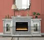 Noralie Fireplace w/LED AC00522 in Mirrored by Acme