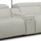 6095B Power Reclining Sectional Sofa in White Leather by J&M