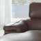 Brown Leatherette Modern Sectional Sofa w/Optional Chair