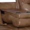 U7303C Motion Sofa in Walnut Leather Gel by Global w/Options