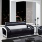 UA199 Sofa in Black & White Bonded Leather by Global Furniture