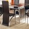 Contemporary Glass Top Dinette Table w/Chrome Finish Steel Tubes