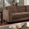 Clare Sofa CM6862 in Brown Padded Linen Fabric w/Options