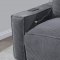 U8177 Power Motion Modular Sofa in Charcoal Corduroy by Global