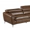 U7870 Sofa in Walnut Bonded Leather by Global w/Options