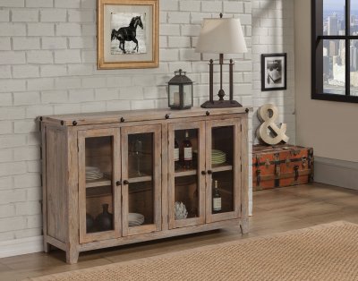 Accent Cabinet 950663 in Natural Rustic by Coaster w/Options