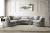 Ivria Sectional Sofa LV02541 in Gray Bouncle Fabric by Acme