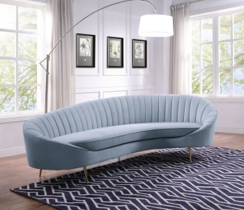 Ballard Sofa LV00204 in Light Gray Velvet by Acme [AMSS-LV00204 Ballard]